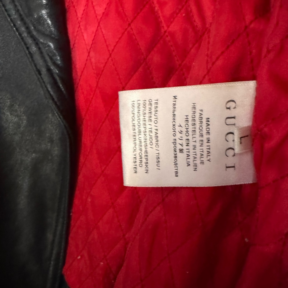 Gucci Black Leather Jacket size - Picture 4 of 5